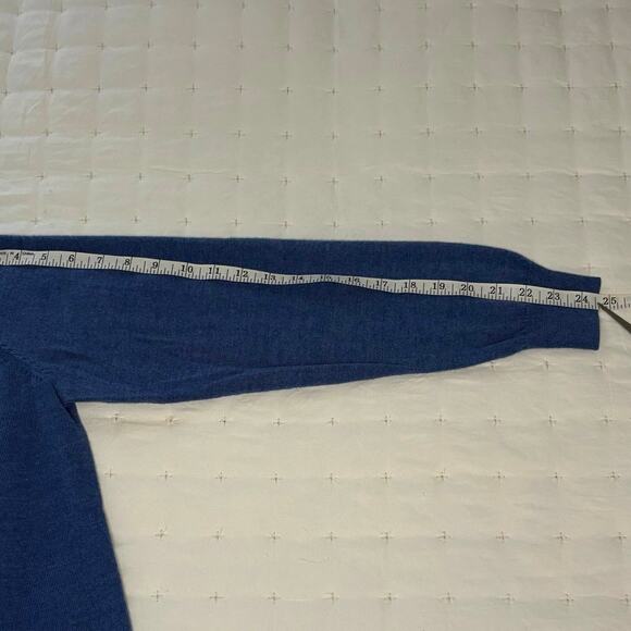 Joseph Abboud Merino Wool V-neck Pullover Sweater Men's L | Blue | EUC - Picture 9 of 10